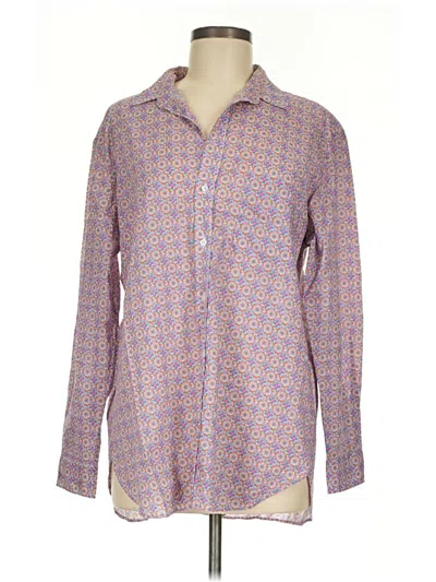 Pre-owned Frank & Eileen Long Sleeve Button Down Shirt In Purple