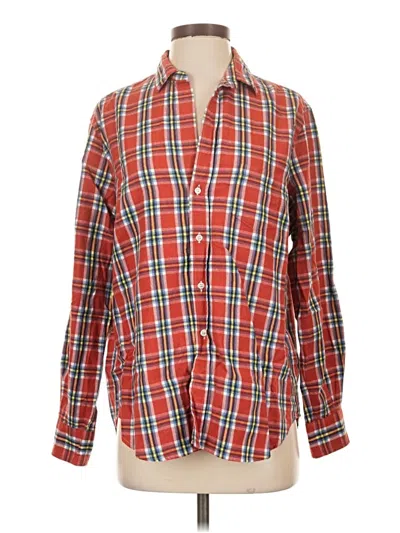 Pre-owned Frank & Eileen Long Sleeve Button Down Shirt In Red