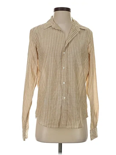 Pre-owned Frank & Eileen Long Sleeve Button Down Shirt In Tan