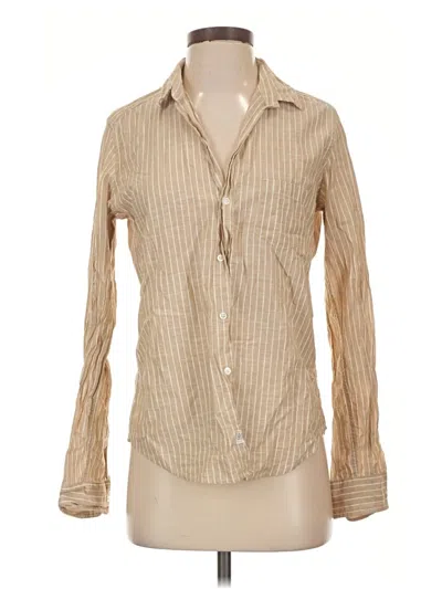 Pre-owned Frank & Eileen Long Sleeve Button Down Shirt In Tan