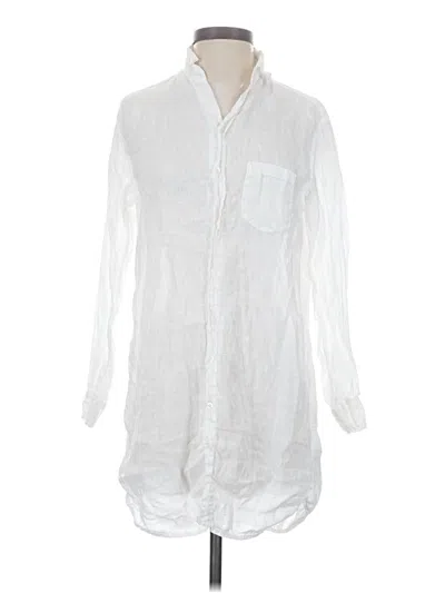 Pre-owned Frank & Eileen Long Sleeve Button Down Shirt In White