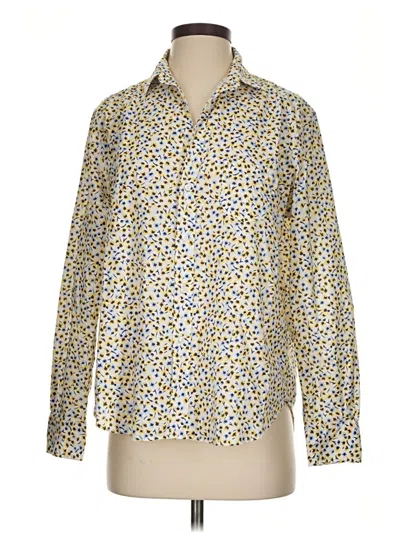 Pre-owned Frank & Eileen Long Sleeve Button Down Shirt In Yellow