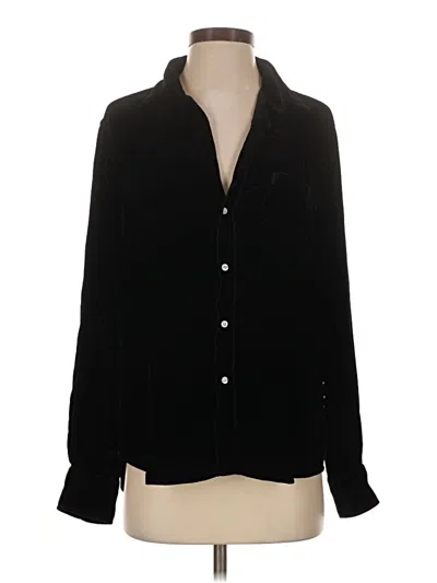 Pre-owned Frank & Eileen Long Sleeve Polo Shirt In Black