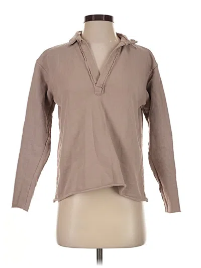 Pre-owned Frank & Eileen Long Sleeve Polo Shirt In Brown