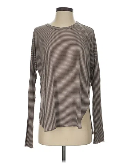 Pre-owned Frank & Eileen Long Sleeve T-shirt In Gray