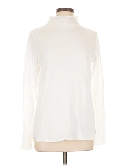 Pre-owned Frank & Eileen Long Sleeve Turtleneck In White