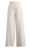 Frank & Eileen Madeline Patch Pocket Pull-on Linen Pants In Neutral