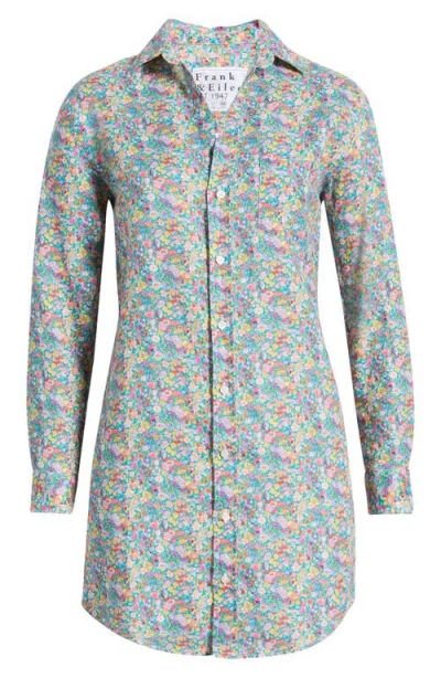 Frank & Eileen Mary Classic Long Sleeve Linen Shirtdress In Multi