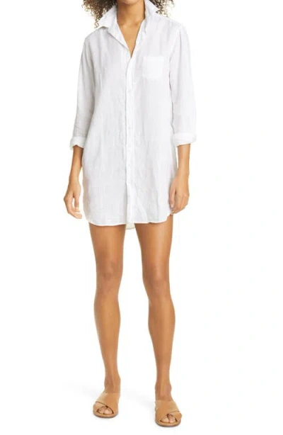 Frank & Eileen Mary Classic Long Sleeve Shirtdress In White