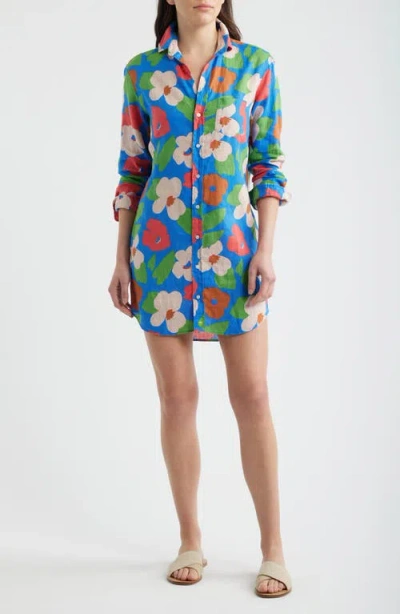 Frank & Eileen Mary Classic Long Sleeve Shirtdress In Multi