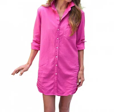 Frank & Eileen Mary Classic Shirtdress In Hot Pink