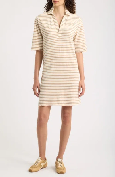 Frank & Eileen Mini Emma Striped Cotton T-shirt Dress In Animal Print