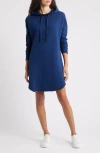 Frank & Eileen Mini James Fleece Hoodie Dress In Blue