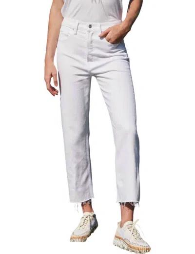 Frank & Eileen Monaghan Mom Jeans In White Vintage Denim