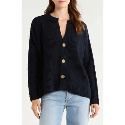 Frank & Eileen Montecito Cotton Cardigan In Blue
