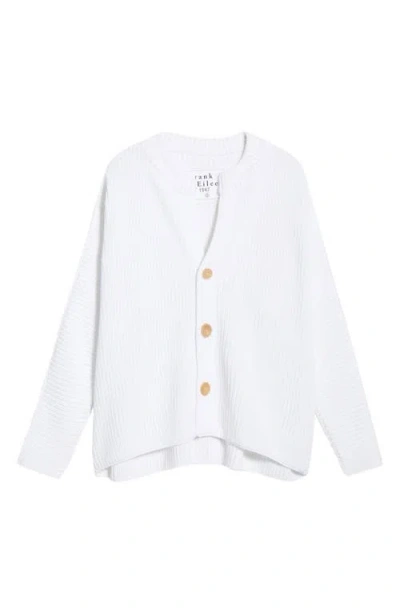 Frank & Eileen Montecito Cotton Cardigan In White