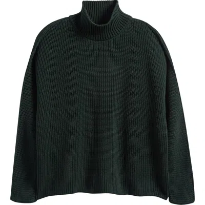 Frank & Eileen Montecito Mock Neck Cotton Sweater In Black