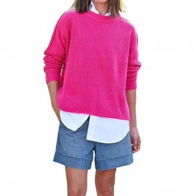 Frank & Eileen Montecito Sweater In Peony In Red