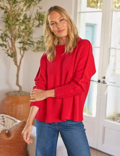 Frank & Eileen Montecito Sweater In Red