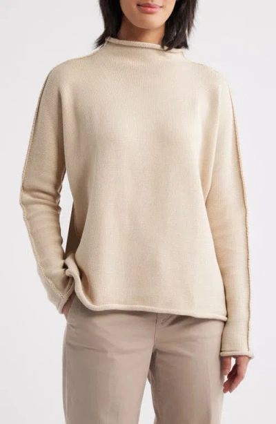 Frank & Eileen Monterey Funnel Neck Sweater In Neutral
