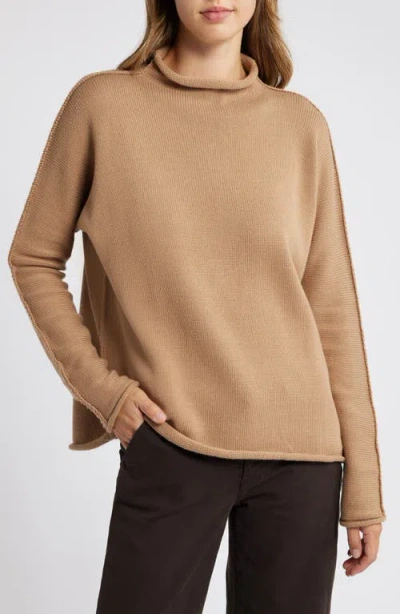 Frank & Eileen Monterey Stripe Cotton Funnel Neck Sweater