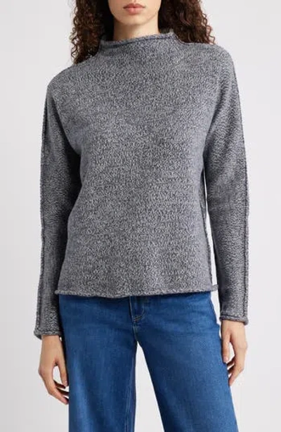 Frank & Eileen Monterey Stripe Cotton Funnel Neck Sweater In Multi