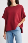 Frank & Eileen Olive Triple Fleece Original Capelet In Burgundy
