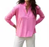 Frank & Eileen Patrick Popover Henley In Pklm Pink Lemonade.