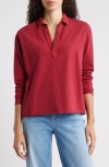 Frank & Eileen Patrick Popover Henley In Red