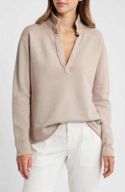 Frank & Eileen Patrick Cotton Popover Henley In Neutral