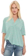 Frank & Eileen Patty Short Sleeve Henley In Green