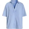 Frank & Eileen Patty Short Sleeve Henley In Blue