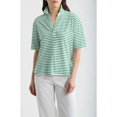 Frank & Eileen Patty Short Sleeve Henley In Green