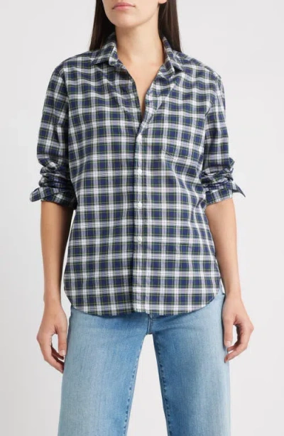 Frank & Eileen Plaid Relaxed Fit Cotton Button-up Shirt In Blue