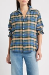 Frank & Eileen Plaid Relaxed Fit Cotton Button-up Shirt In Blue