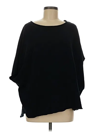 Pre-owned Frank & Eileen Poncho In Black