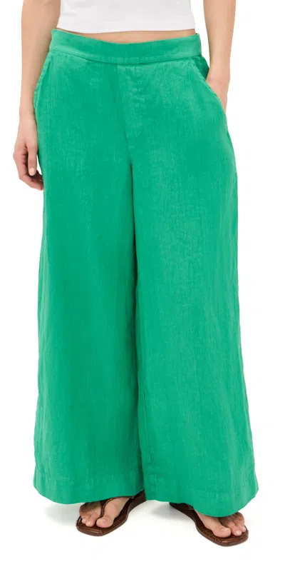 Frank & Eileen Pull-on Crop Wide Leg Pants Kelly Green