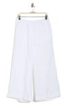 Frank & Eileen Pull-on Wide Leg Cotton Pants In Gray