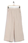 Frank & Eileen Pull-on Wide Leg Cotton Pants In Neutral
