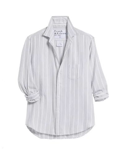 Frank And Eileen Relaxed Button Up Shirt Gray In Gray Melange Stripe