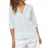 Frank & Eileen Relaxed Button-up Shirt In Blue Chartreuse Multi Stripe In Blue