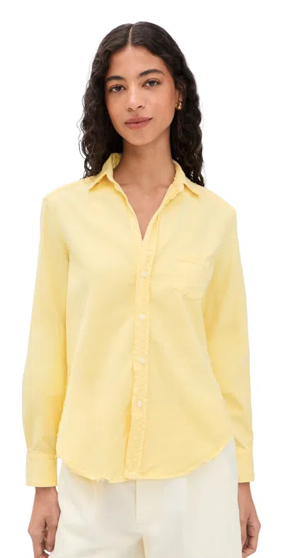 Frank & Eileen Relaxed Button-up Shirt Lemon In Yellow