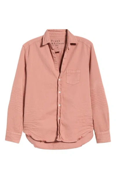 Frank & Eileen Relaxed Cotton Button-up Shirt In Pink