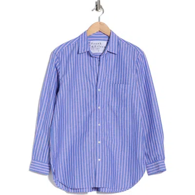 Frank & Eileen Relaxed Fit Cotton Button-up Shirt In Blue
