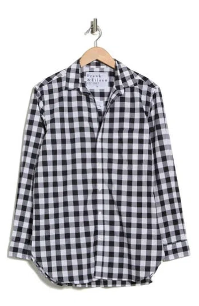 Frank & Eileen Relaxed Fit Cotton Button-up Shirt In Black
