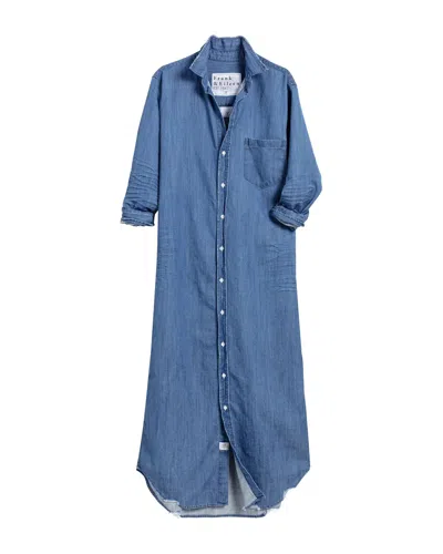 Frank And Eileen Rory Maxi Shirtdress Vintage Stonewashed Indigo In Blue
