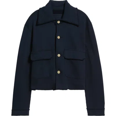 Frank & Eileen Rowan Crop Utility Jacket In Blue