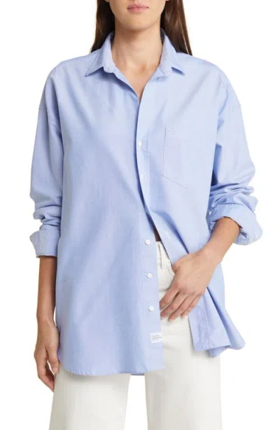 Frank & Eileen Shirley Stripe Oversize Button-up Shirt In Blue