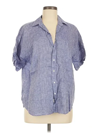 Pre-owned Frank & Eileen Short Sleeve Button Down Shirt In Blue