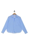 Frank & Eileen Silvio Untuckable Cotton Button-up Shirt In Blue